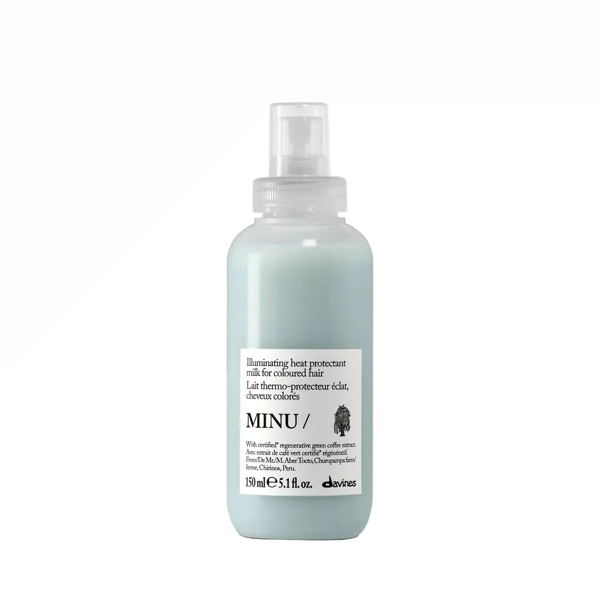 Davines Minu heat protectant milk for coloured hair