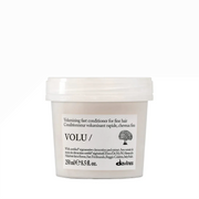 Davines Volu hair product container on a white background